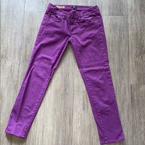 J.Crew Purple Toothpick Ankle Skinny Jeans 26